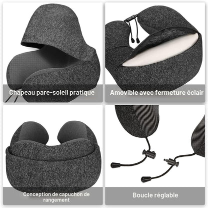 Coussin de Voyage en Mousse à Mémoire de Forme avec Capuche - وسادة سفر طبية بميموري فوم وغطاء رأس
