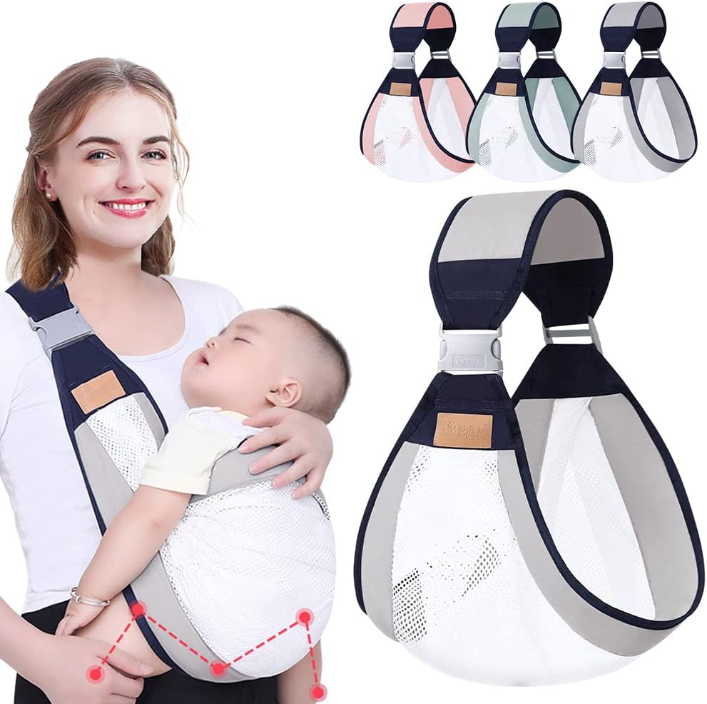 Écharpe à double usage pour nouveau-né 0-36M en tissu maillé