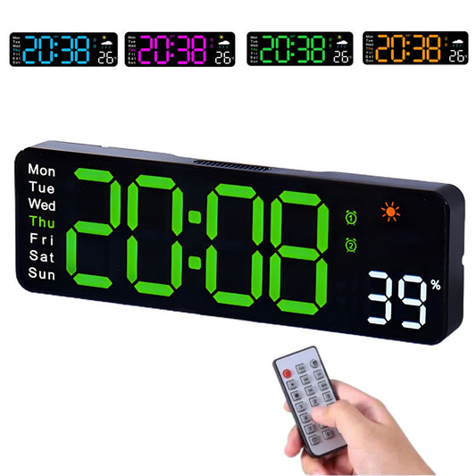 Horloge Numérique Murale avec Affichage de la Température 6656 – ساعة رقمية للحائط و المكتب - تنزوت