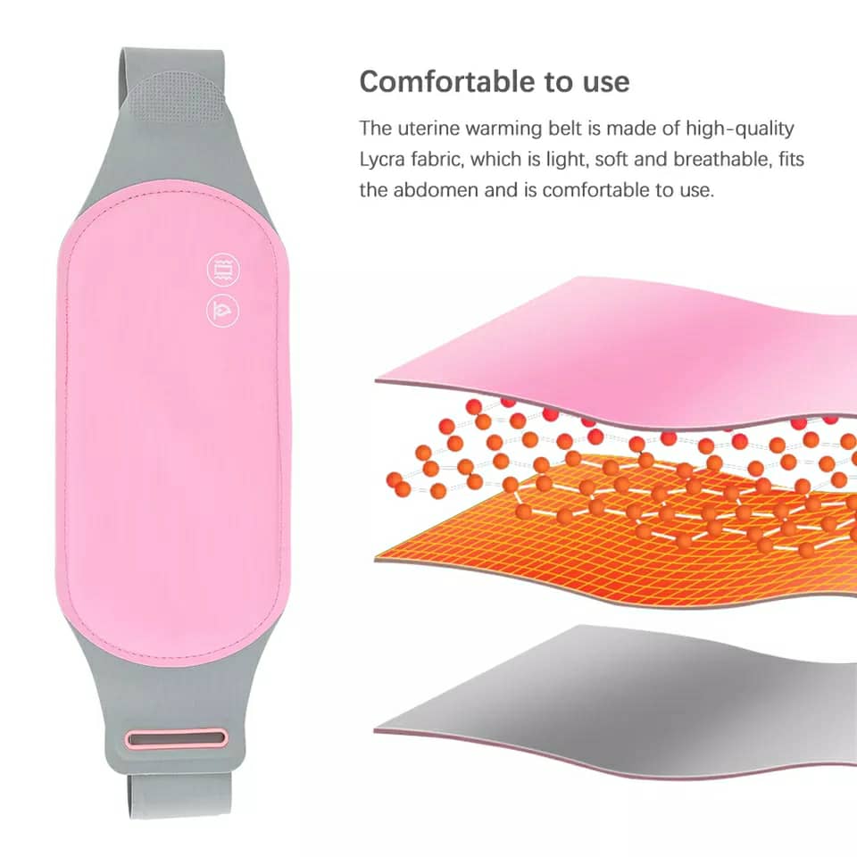 Ceinture Vibromasseur chauffant pour les douleurs menstruelles حزام هزاز ساخن لتسكين آلام الدورة الشهرية