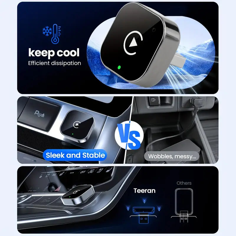 Adaptateur Sans Fil CarPlay et Android Auto pour Voitures - محول السيارة الذكي 2 في 1