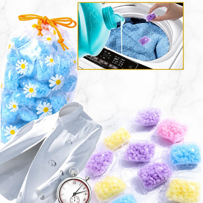 Perles adoucissantes parfumées pour le linge – 50 perles à utiliser en machine pour un linge frais et propre -حبيبات معطرة لتنعيم الأقمشة - 50 قطعة من