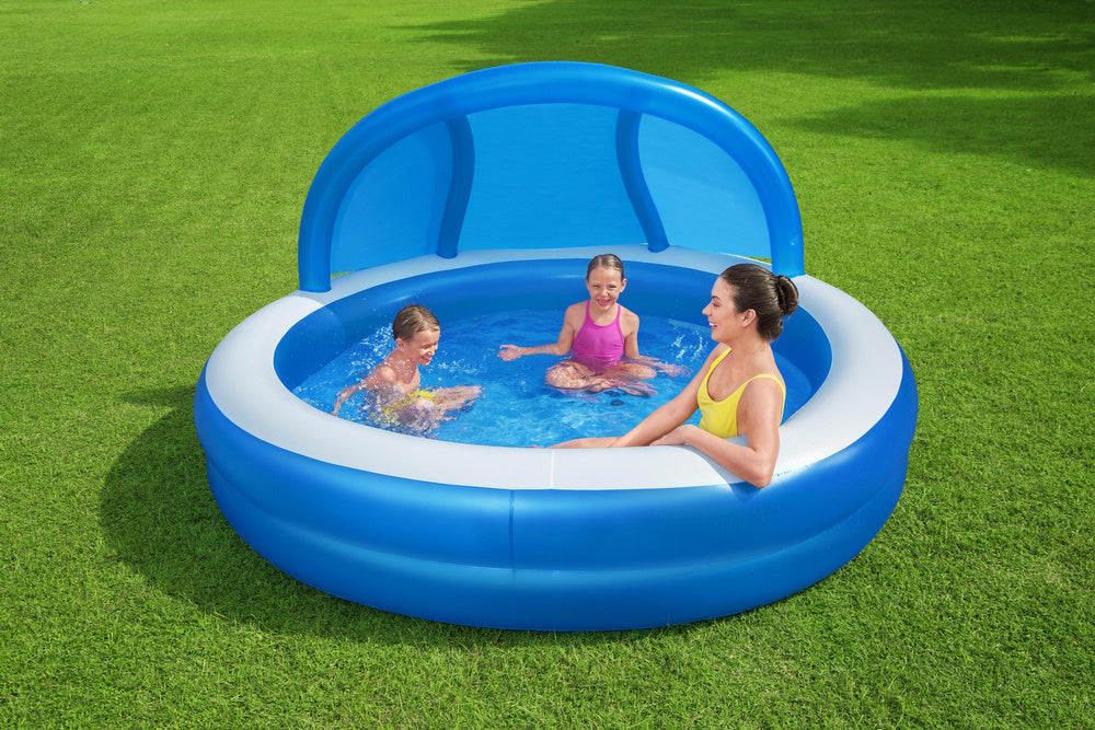 Piscine Gonflable Familiale Bestway 54337 Avec Parasol Amovible et Siège Confortable - مسبح عائلي مع مظلة واقية من الشمس ومقعد مريح