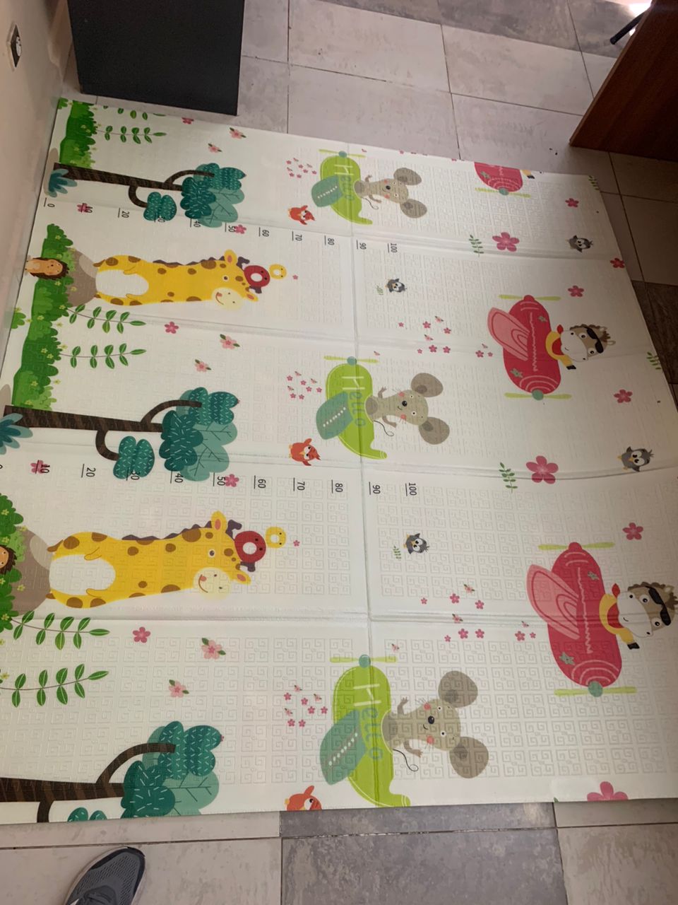 Tapis de jeu pour bébé pliable mousse XPE double face imperméable