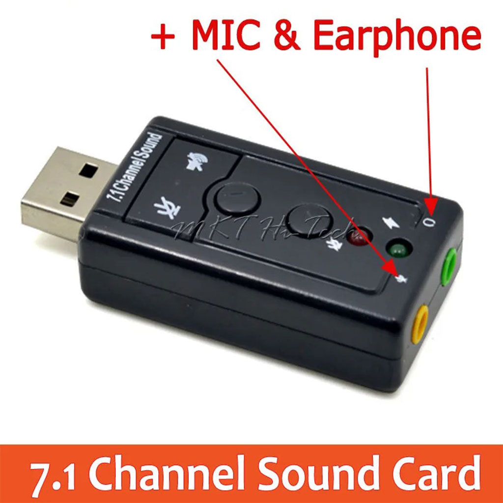 Adaptateur De Carte Son USB À 3D Audio Virtual 7,1 Channel