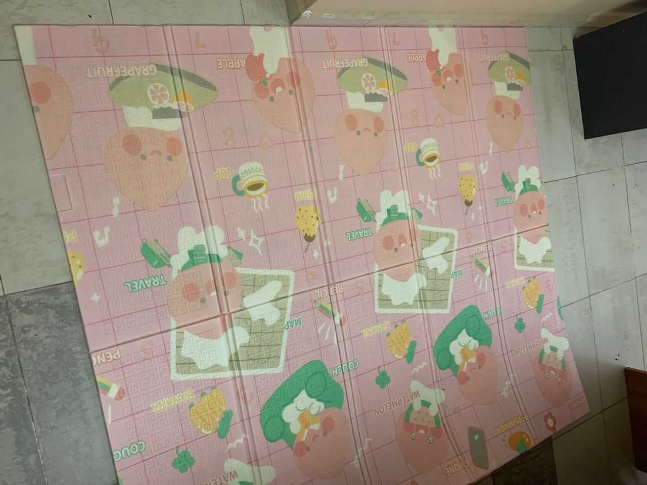 Tapis de jeu pour bébé pliable mousse XPE double face imperméable