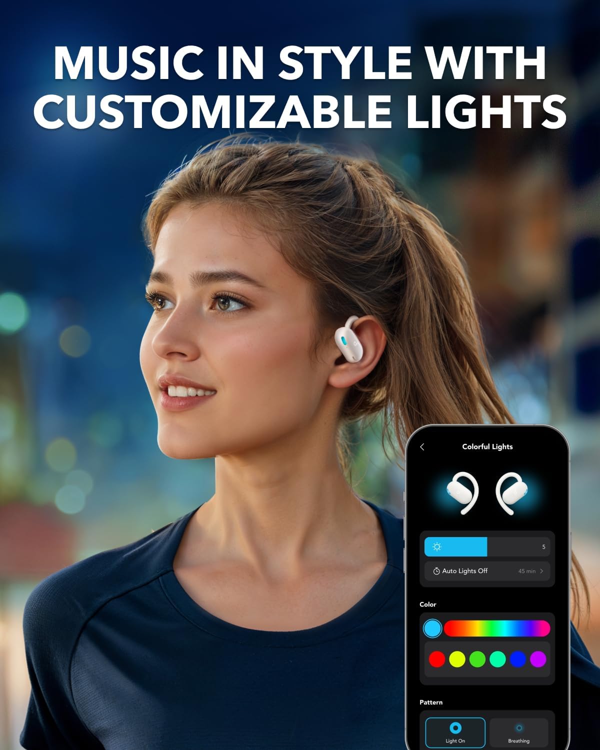 Écouteurs Open-Ear soundcore by Anker V20i Crochets Ajustables Autonomie 36H et Lumières LED - سماعات أنكر اللاسلكية ذات التصميم المفتوح والخطاف