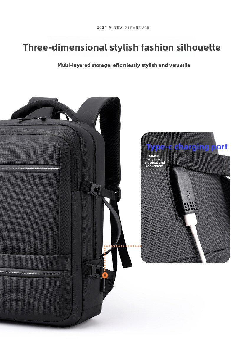 Sac à Dos pour Ordinateur Portable Grande Capacité et Anti-Vol Bomag Boy Noir - حقيبة ظهر للكمبيوتر المحمول واسعة ومانعة للسرقة