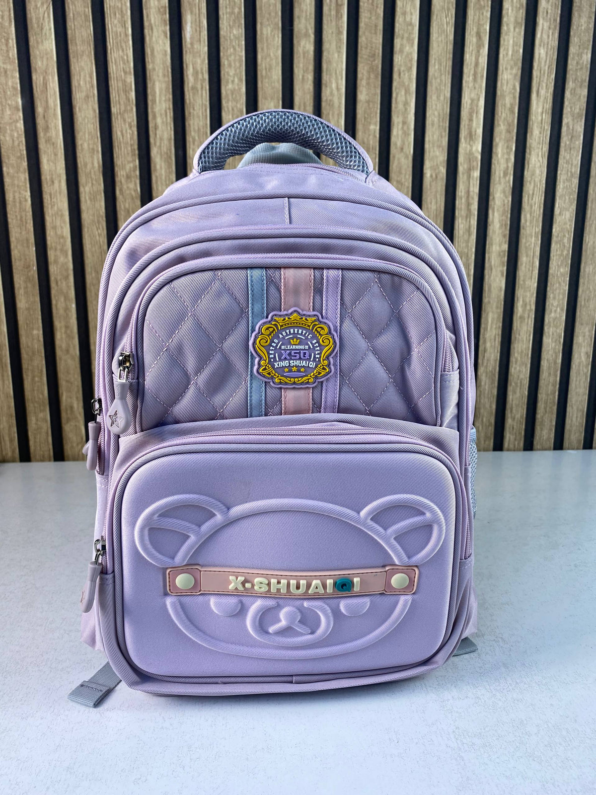 Sac à Dos Scolaire Style Kawaii Grand Volume Tissu Imperméable Mauve SACKDS18MV - حقيبة مدرسية بتصميم كاوايي