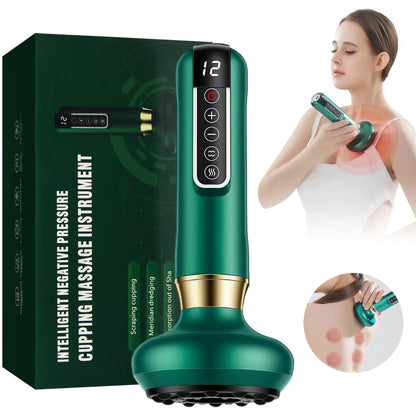 Appareil de Massage GuaSha Ventouse Électrique Rechargeable USB, Chauffant et Anti-Cellulite - جهاز مساج الغواشا والحجامة الكهربائي