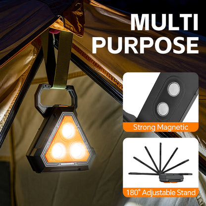 Lampe de Travail Portable pour Multi-usages Base Magnétique Rechargeable USB - مصباح محمول متعدد الوظائف بقاعدة مغناطيسية