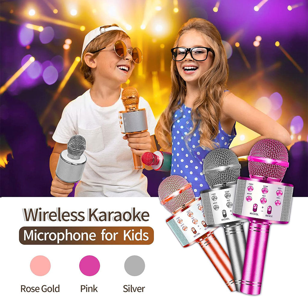 Micro Karaoké Bluetooth sans Fil 4 en 1 Compatible avec Android/IOS