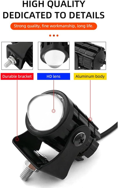 Projecteur LED Ultra Puissant Pour Moto et Véhicule Étanche IP67 DC 12V-80V, 3 Modes d'Éclairage - كشاف إضاءة ليد عالي القوة للمركبات والدراجات