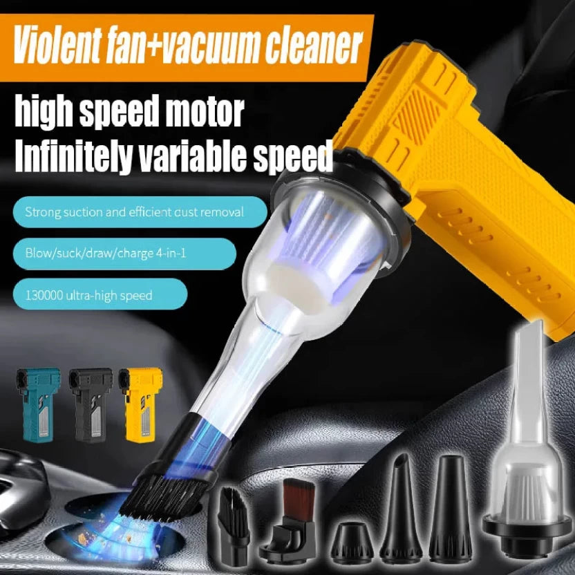 Souffleur Turbo et Aspirateur Portable F036-1 avec Accessoires - منفاخ ومكنسة الهواء التوربينية المحمولة (2 في 1)