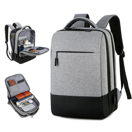 Sac à Dos Ordinateur Portable Multifonctionnel avec Port de Charge USB Grand Volume SACHM07GR - حقيبة ظهر متعددة الاستخدامات للكمبيوتر المحمول والعمل