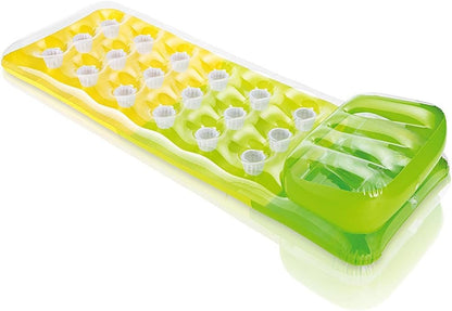 Matelas Gonflable de Piscine Intex 58890EU Avec Oreiller et Porte-Gobelets - عوامة المسبح الهوائية الفاخرة مع مسند رأس وحامل أكواب من إنتكس