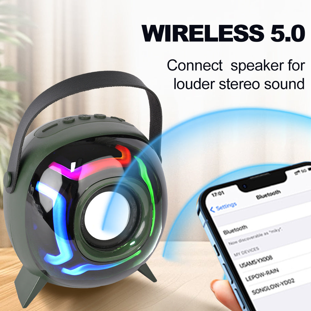 Haut-Parleur Bluetooth Portable avec Microphone Super Bass - مكبر صوت محمول مع ميكروفون لاسلكي وصوت نقي