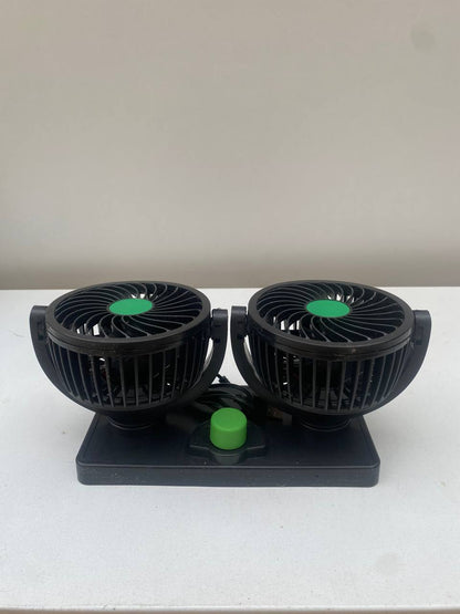 Double Ventilateur électrique pour voiture 2 vitesses rotatif à 360 degrés