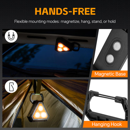 Lampe de Travail Portable pour Multi-usages Base Magnétique Rechargeable USB - مصباح محمول متعدد الوظائف بقاعدة مغناطيسية