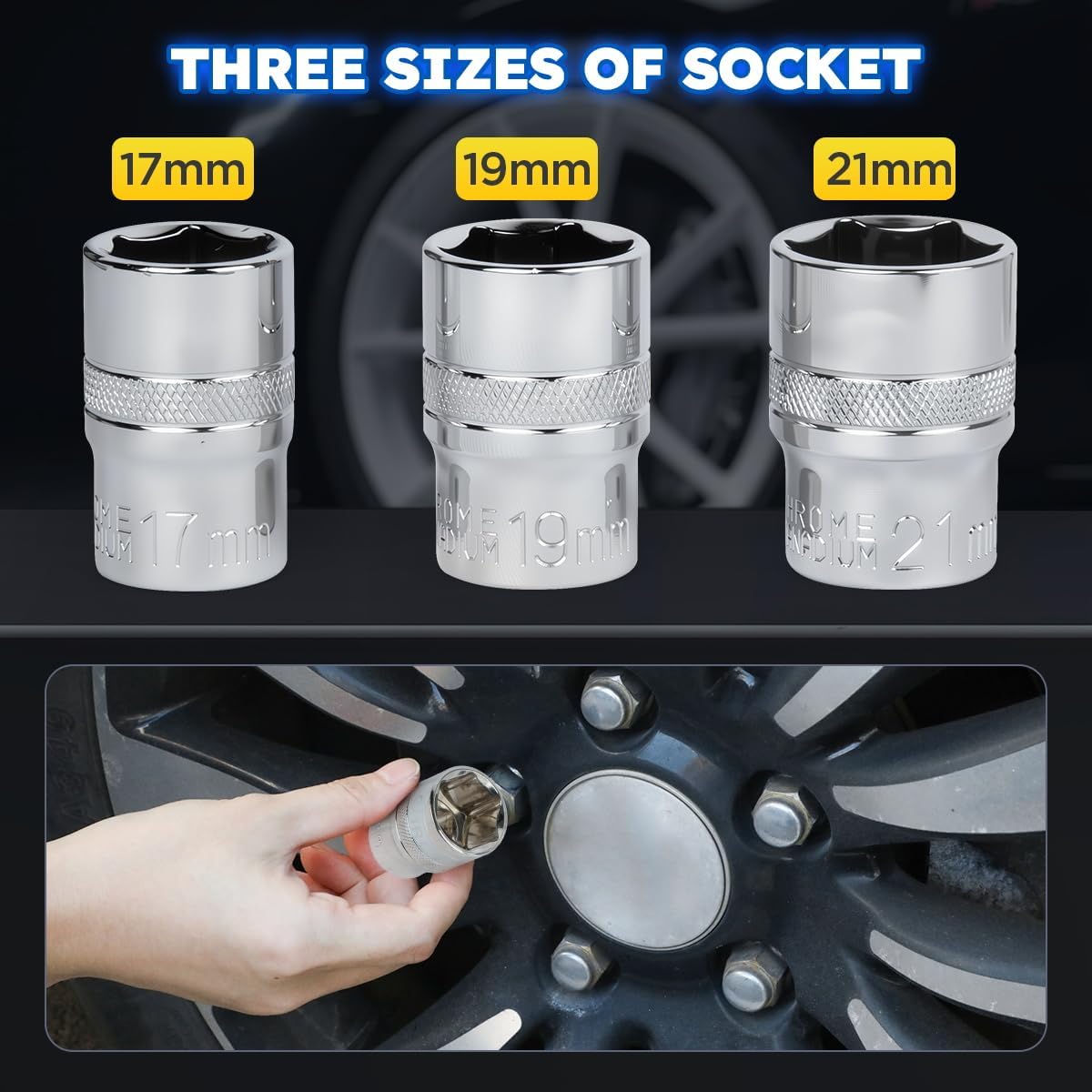 Kit de Clé Multiplicateur de Couple pour Écrous de Roue Voitures - مجموعة مفتاح عزم الدوران المضاعف لفك براغي الإطارات
