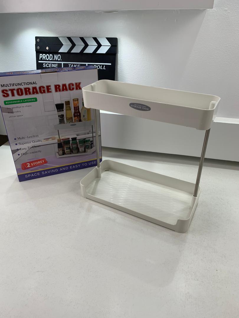 étagères de rangement pour cuisine et salle de bain 2 étages - منظم أغراض في الحمام أو المطبخ