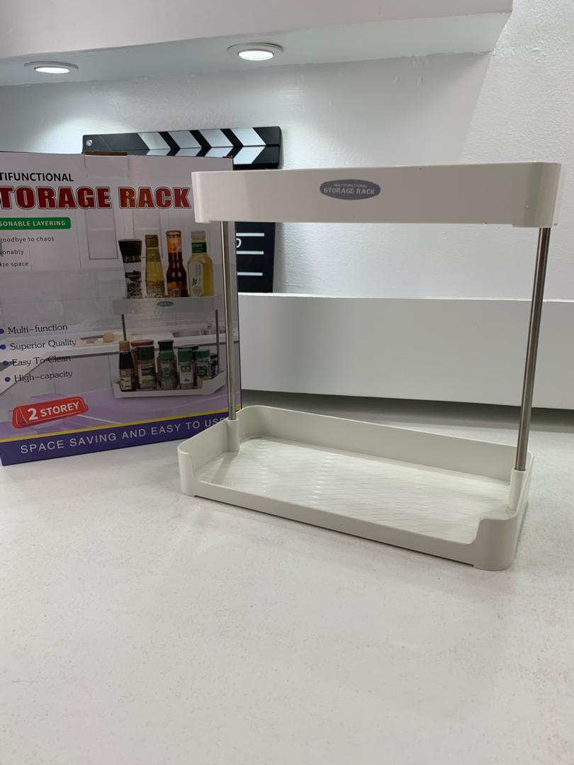 étagères de rangement pour cuisine et salle de bain 2 étages - منظم أغراض في الحمام أو المطبخ