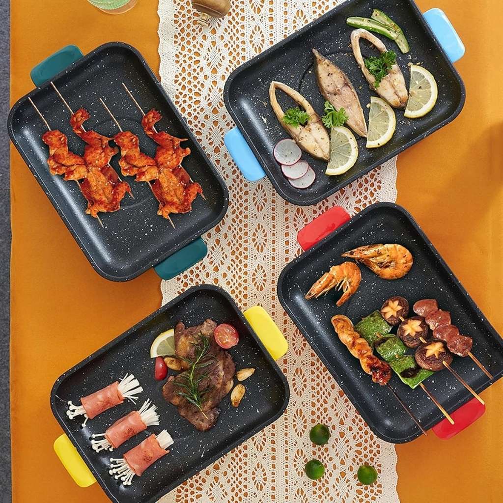 Gril Électrique et Barbecue Antiadhésif 30cm – شواية كهربائية مضادة للالتصاق تنزوت