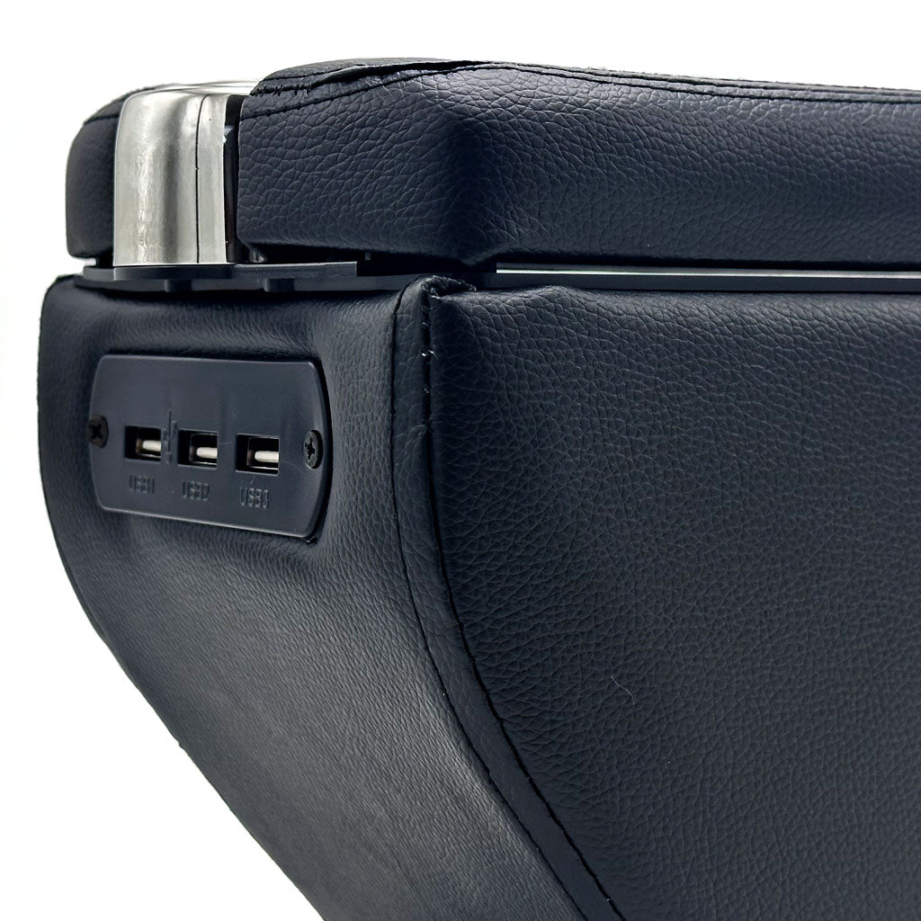 Organisateur de Console Centrale Voiture avec Accoudoir et Porte-Gobelet USB – منظم أغراض ومسند سيارة