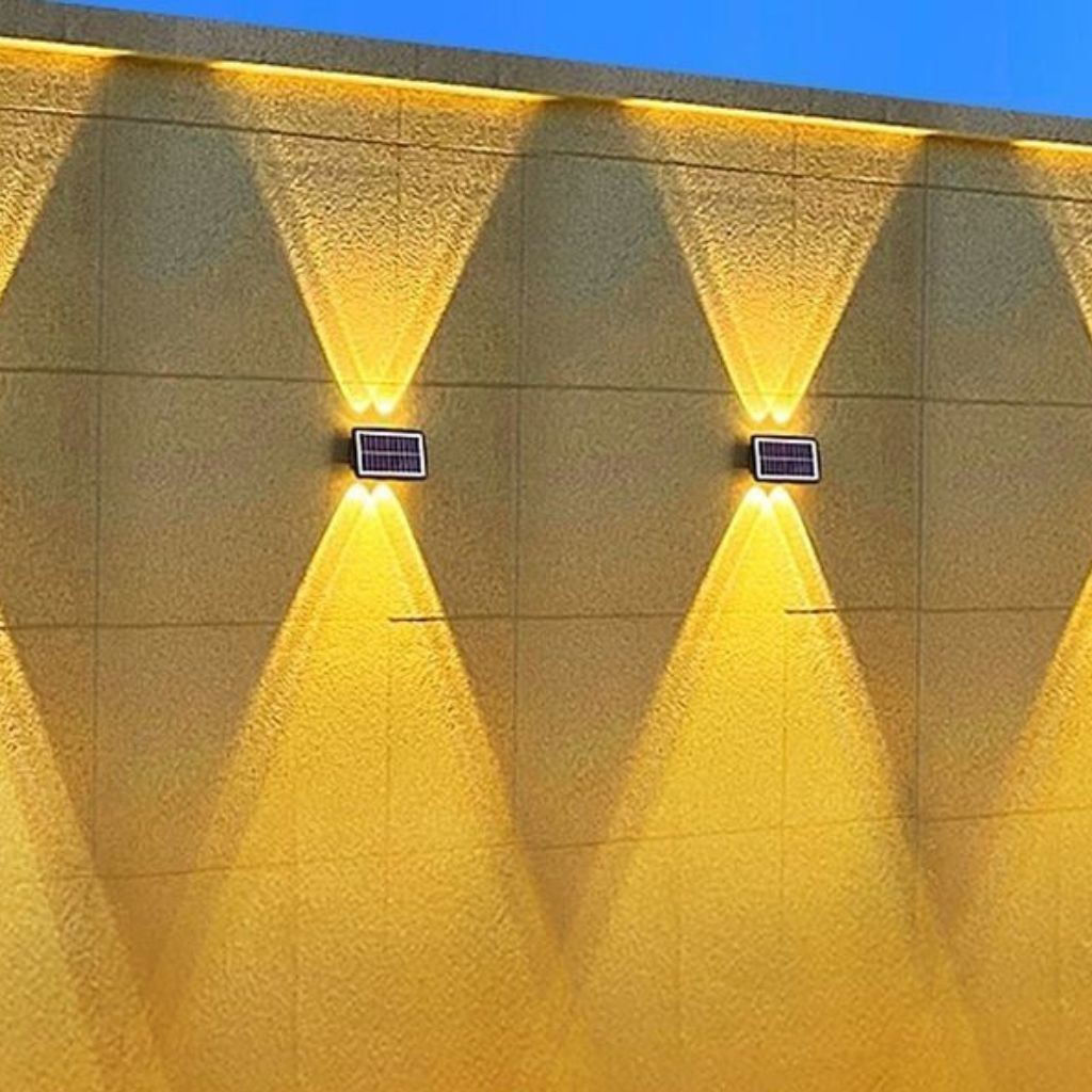 2x PCS Projecteur Solaire Étanche IP65 pour Jardin et Terrasse