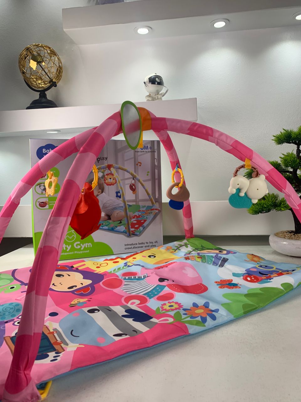 Tapis D’Eveil Animaux pour Bébé avec Miroir – بساط الألعاب لرضيع