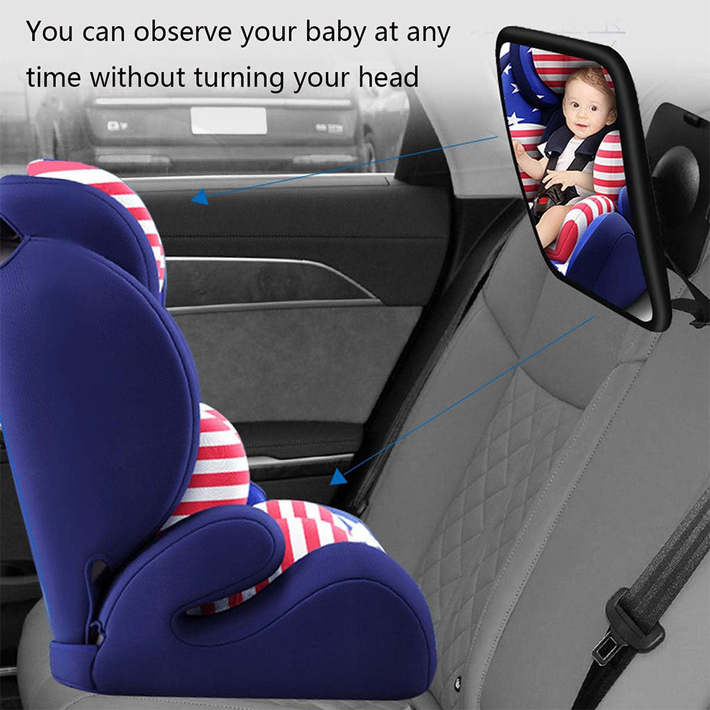 Rétroviseur pour siège auto bébé grand angle rotatif à 360 degré – مرآة خلفية لمراقبة الأطفال