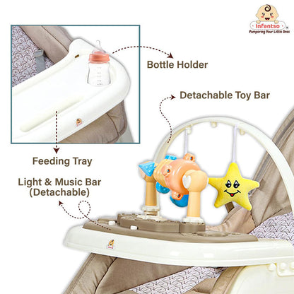 Chaise à bascule portable pour enfants avec poignée parentale inclinaison multi-positions – كرسي أطفال بعدة وضعيات للجلوس