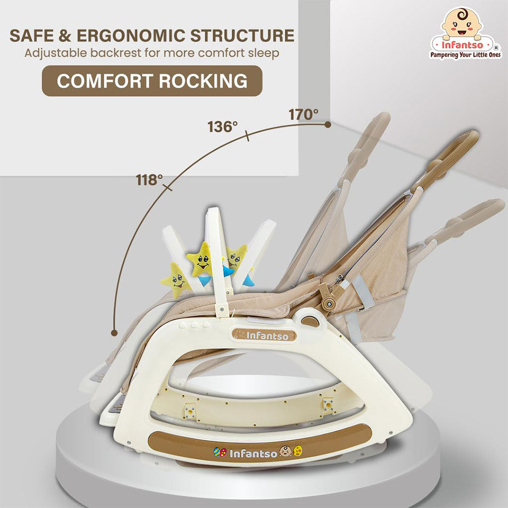 Chaise à bascule portable pour enfants avec poignée parentale inclinaison multi-positions – كرسي أطفال بعدة وضعيات للجلوس