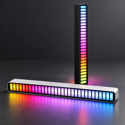 Barre LED RGB Réactive à la Musique avec 32 LED - شريط إضاءة RGB بـ32 مصباح LED يتفاعل مع الصوت والموسيقى