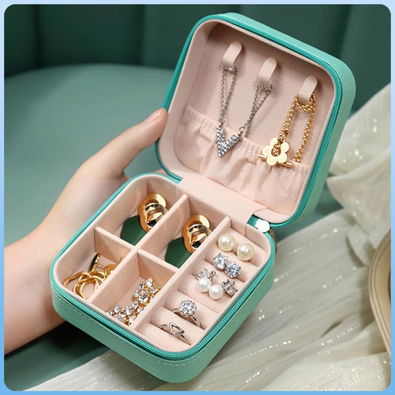 Firla Mini Boîte à Bijoux en cuir avec fermeture éclair – علبة تنظيم المجوهرات