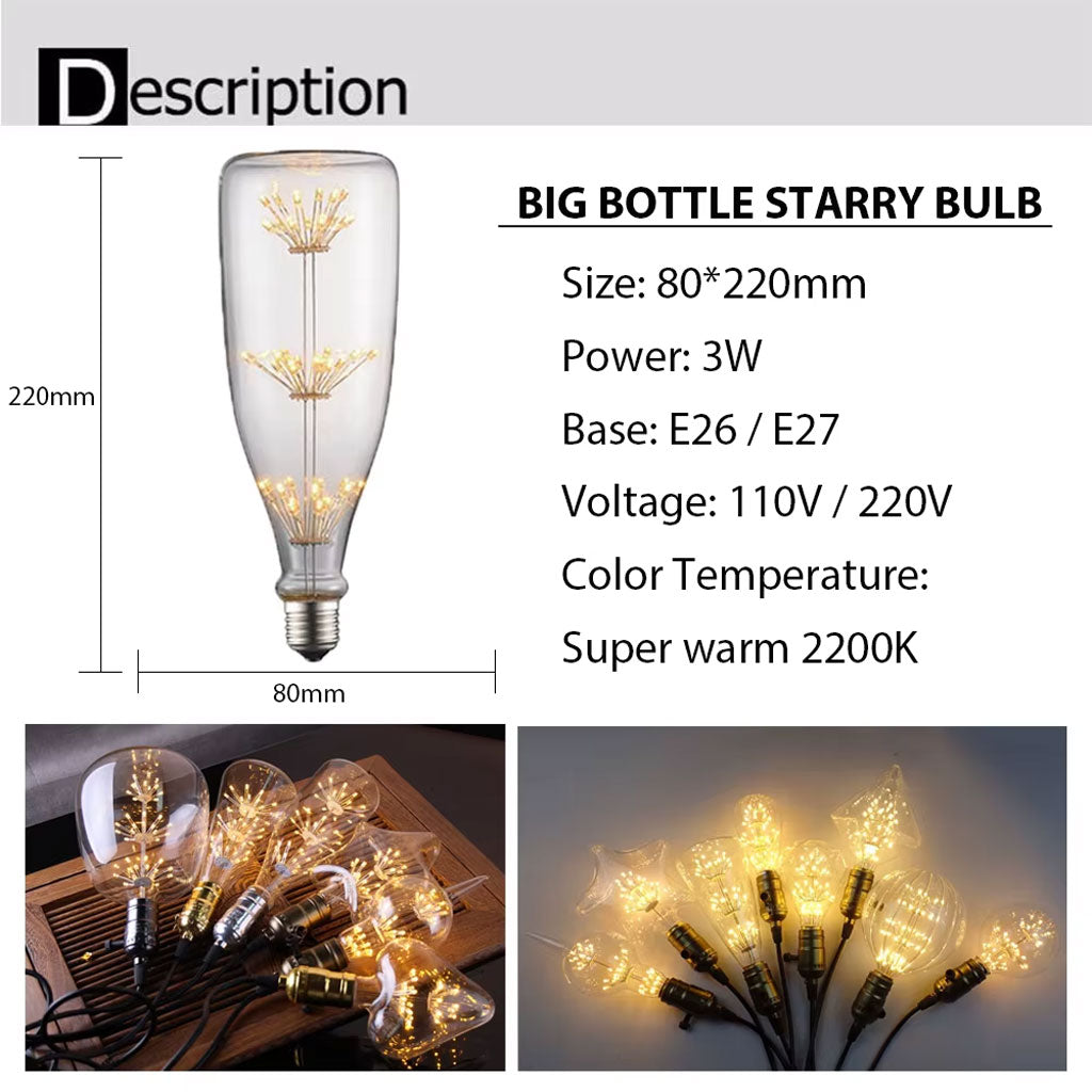 Ampoule Edison E27 à vis LED Grande bouteille – مصباح ديكور