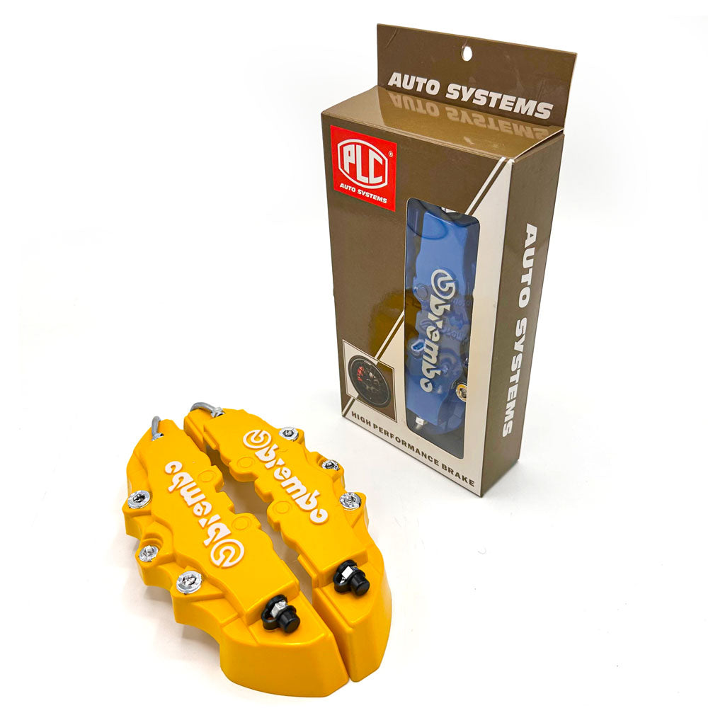 Lot de 2 caches étriers de frein de voiture durables 3D 25cm