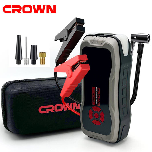 Compresseur De Voiture Avec Booster Batterie 25800mAh CROWN CT37042TB - تنزوت