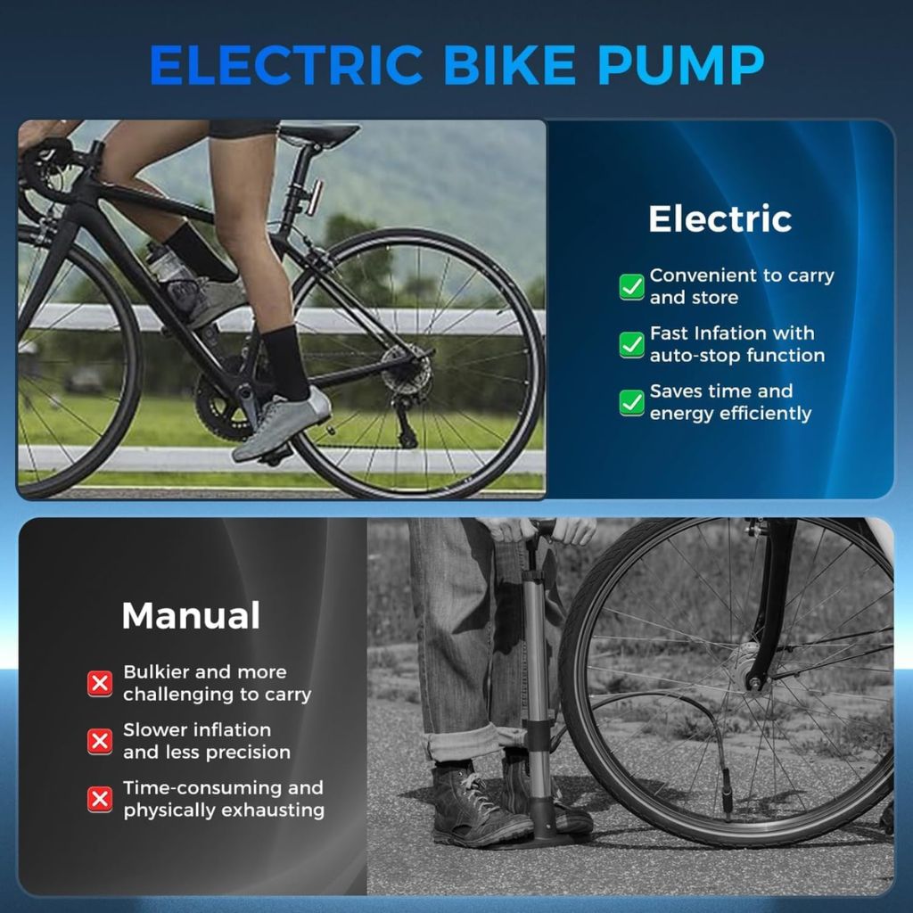 Compresseur d'Air Portable 150 PSI avec Lampe LED – منفاخ هواء محمول مع إضاءة