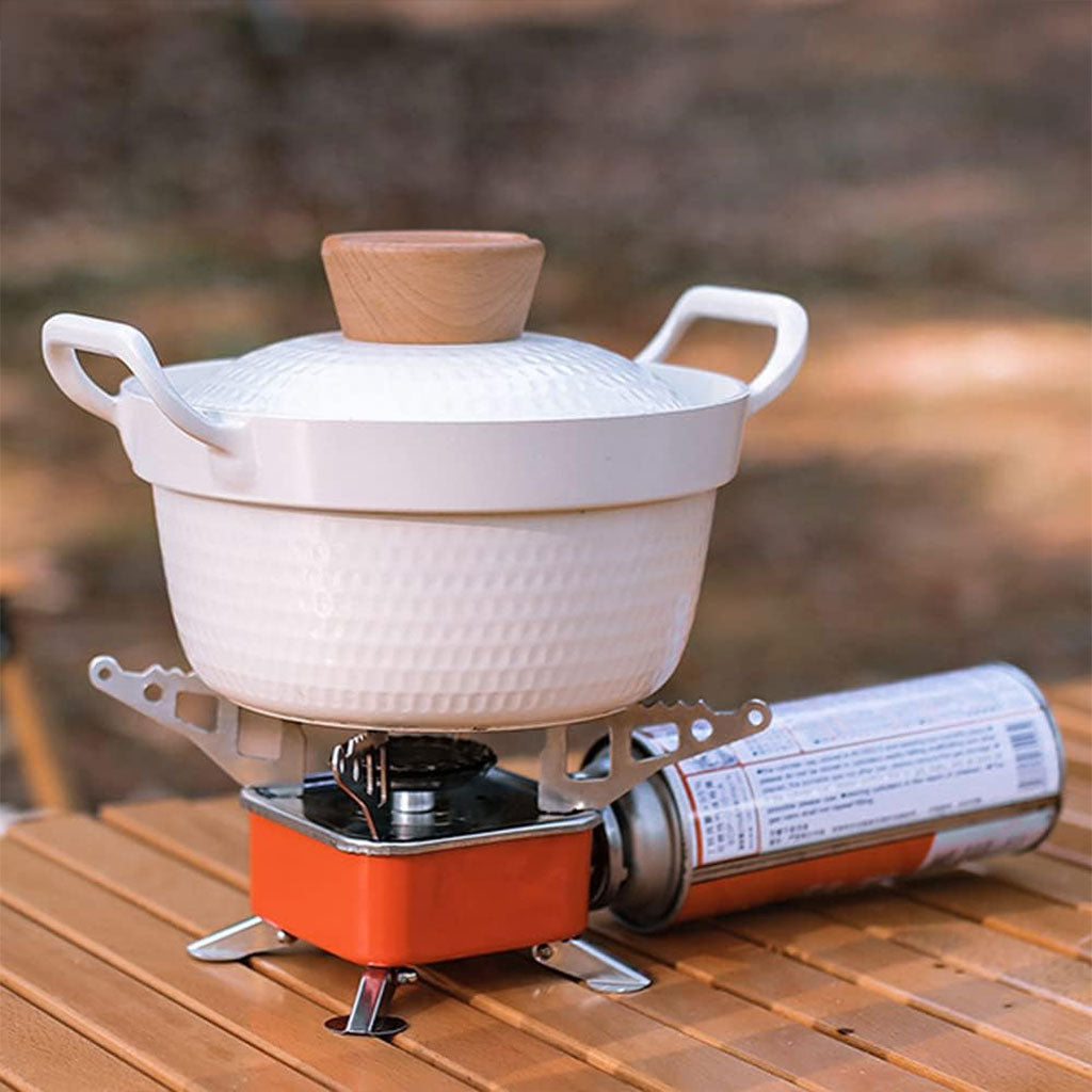 Mini réchaud à gaz pliable en métal pour camping – موقد غاز محمول تنزوت