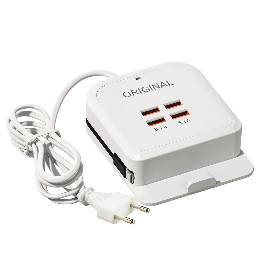 Station de charge rapide universel multiports 4 USB avec Cable Type-C – شاحن متعدد المنافذ