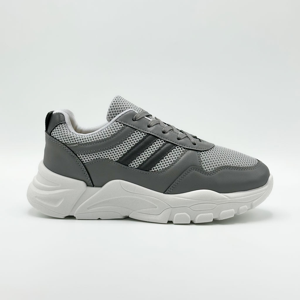 Chaussure streetwear casual confortable semelle absorbante au chocs - GRIS