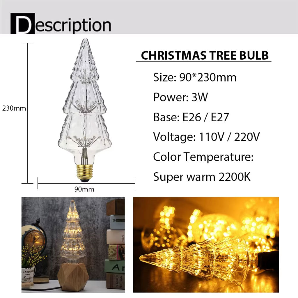 Ampoule Edison E27 à vis LED Motif Arbre – مصباح ديكور