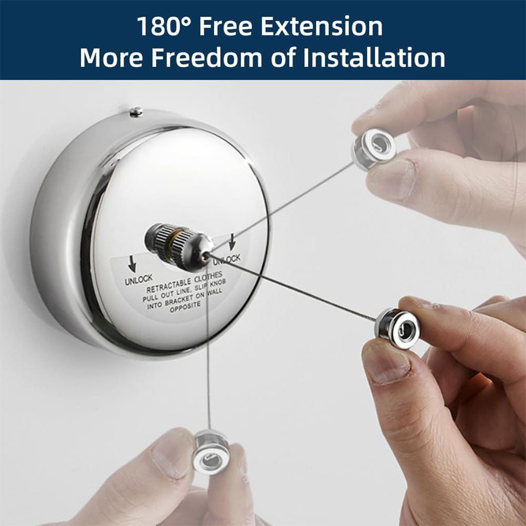 Corde Linge Rétractable en Acier Inoxydable 300cm – علاقة غسيل الملابس