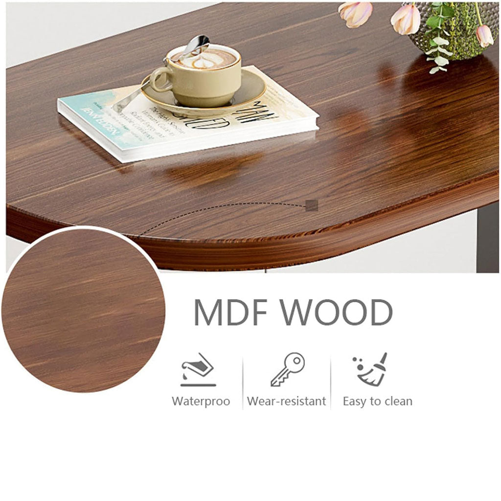 Table d’appoint en bois pour petits espaces en Forme de C – طاولة خشبية للمساحات الضيقة