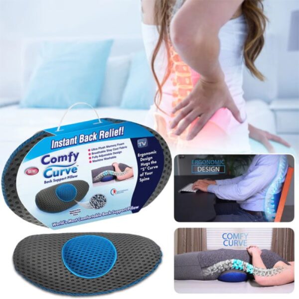 Comfy Curve Coussin de Soutien Lombaire Conception Ergonomique – وسادة أسفل الظهر جد مريحة