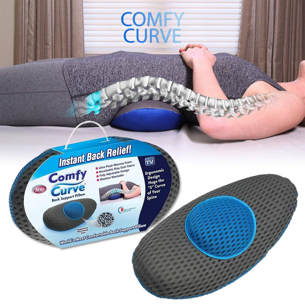 Comfy Curve Coussin de Soutien Lombaire Conception Ergonomique – وسادة أسفل الظهر جد مريحة
