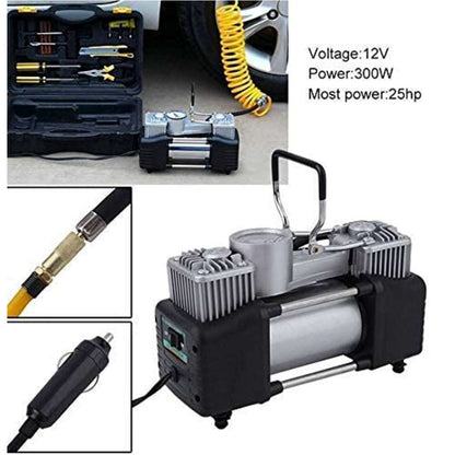 Compresseur d’Air Double Cylindre SHREESAMP avec Kit de réparation 12V -150PSI – مضخة هواء مزدوجة الأسطوانة مع أدوات التصليح - تنزوت