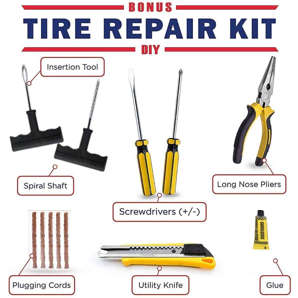 Compresseur d’Air Double Cylindre SHREESAMP avec Kit de réparation 12V -150PSI – مضخة هواء مزدوجة الأسطوانة مع أدوات التصليح - تنزوت