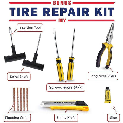 Compresseur d’Air Double Cylindre SHREESAMP avec Kit de réparation 12V -150PSI – مضخة هواء مزدوجة الأسطوانة مع أدوات التصليح - تنزوت